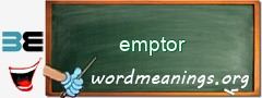 WordMeaning blackboard for emptor